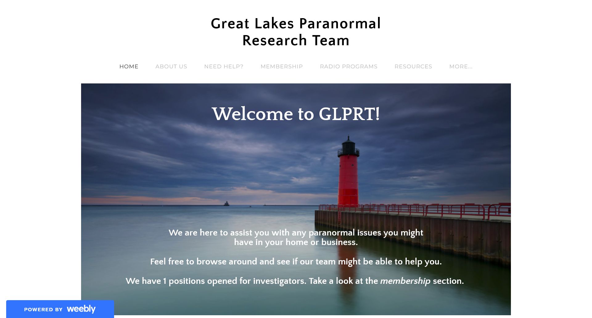 Great Lakes Paranormal Research Team
